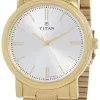 Titan Quartz Analog Silver Dial Stainless Steel Strap Watch for Men-NP1712YM01