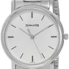 Sonata Quartz Analog White Dial Stainless Steel Strap Watch for Men-NS1013SM01