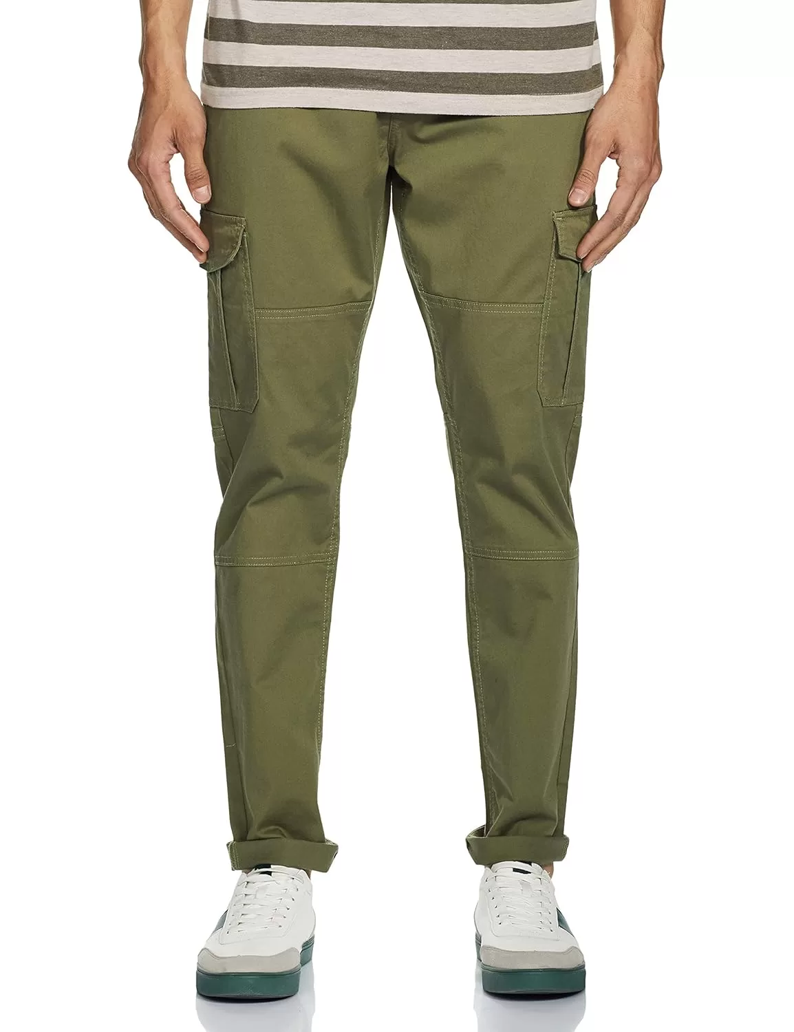 Amazon Brand – Symbol Men’s Stretchable Cargo Pants | Chinos | Casual Trousers (Slim Fit)