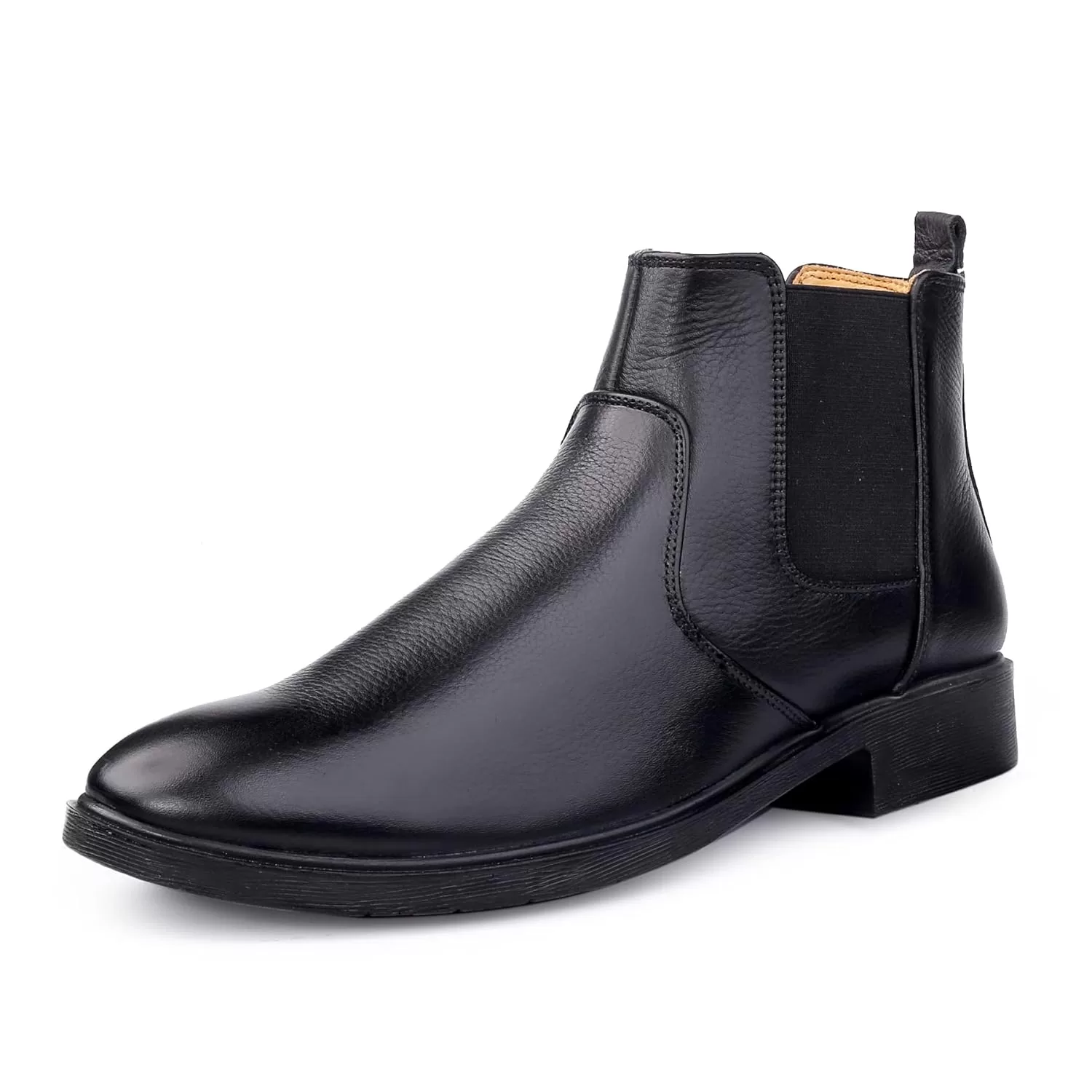 Bacca Bucci Mens Marshal Classic Full Leather Chelsea Boot with Padded Ortholite Footbed for All Day Comfort