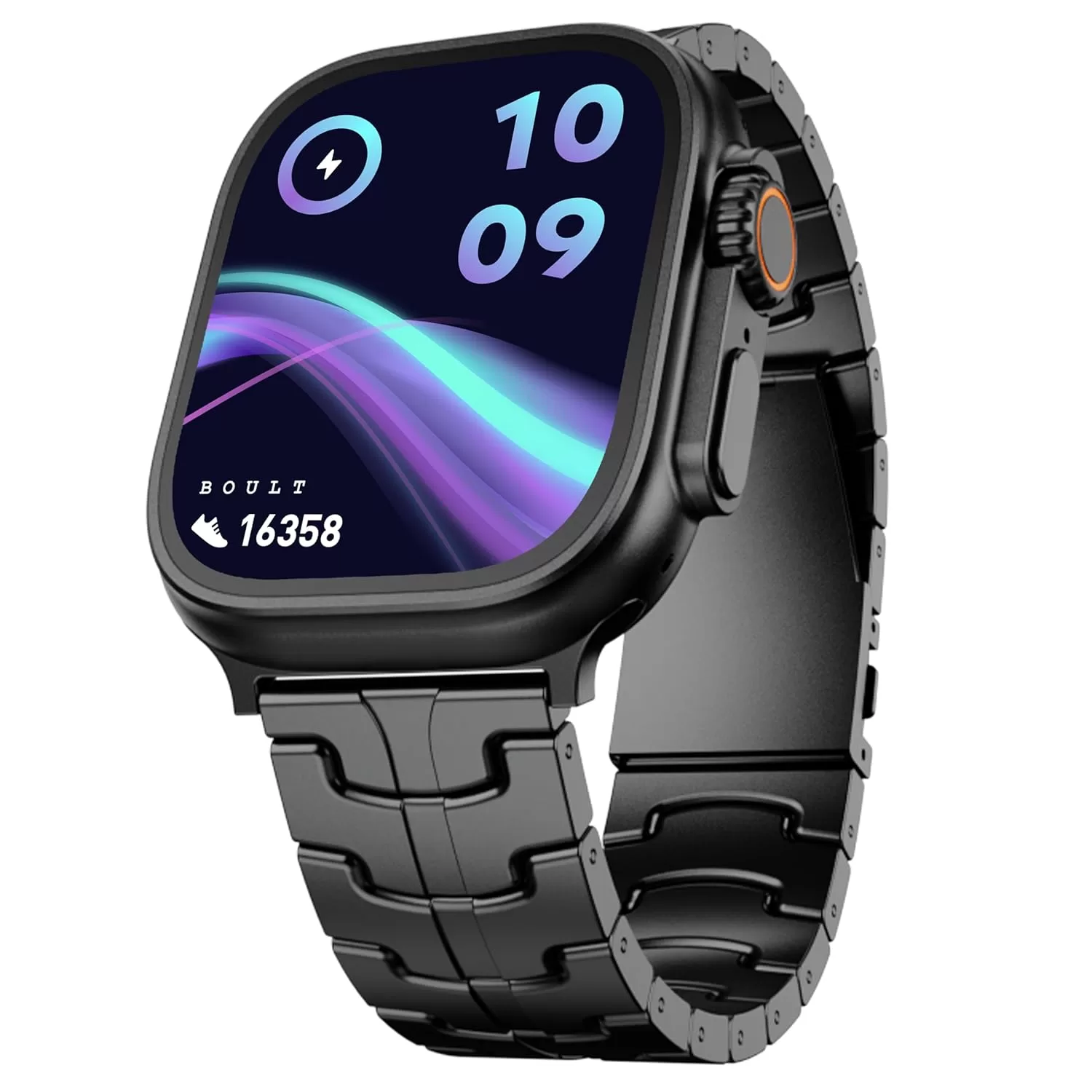 Boult Newly Launched Crown Pro Smart Watch 2.01” AMOLED, BT Calling, Working Crown, AOD, Zinc Alloy Frame, 650 Nits Brightness, AI Voice Assistant, SpO2 Monitoring, 120+ Sports Mode (Midnight Black)