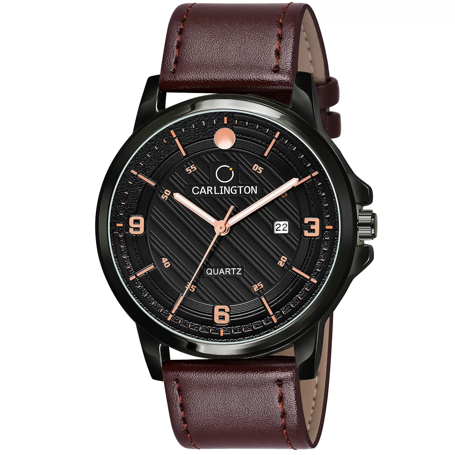 Carlington Analog Watches for Men with Leather Strap – CT 1050