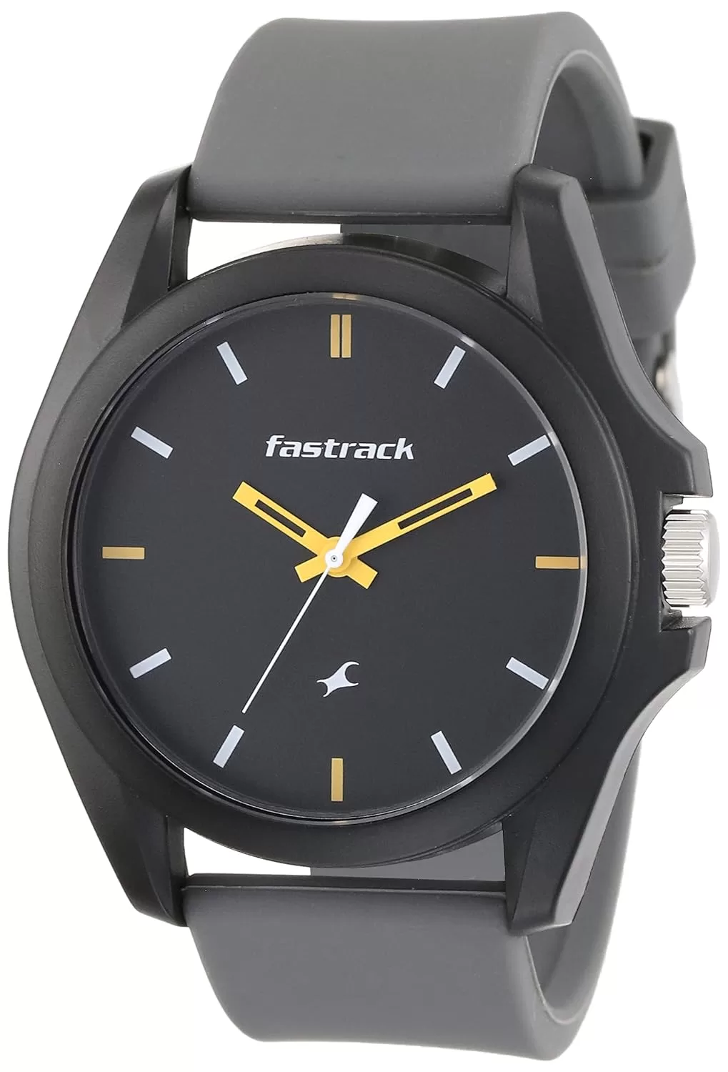 Fastrack Fastfit Quartz Analog Grey Dial Silicone Strap Unisex Watch-NS68011PP08