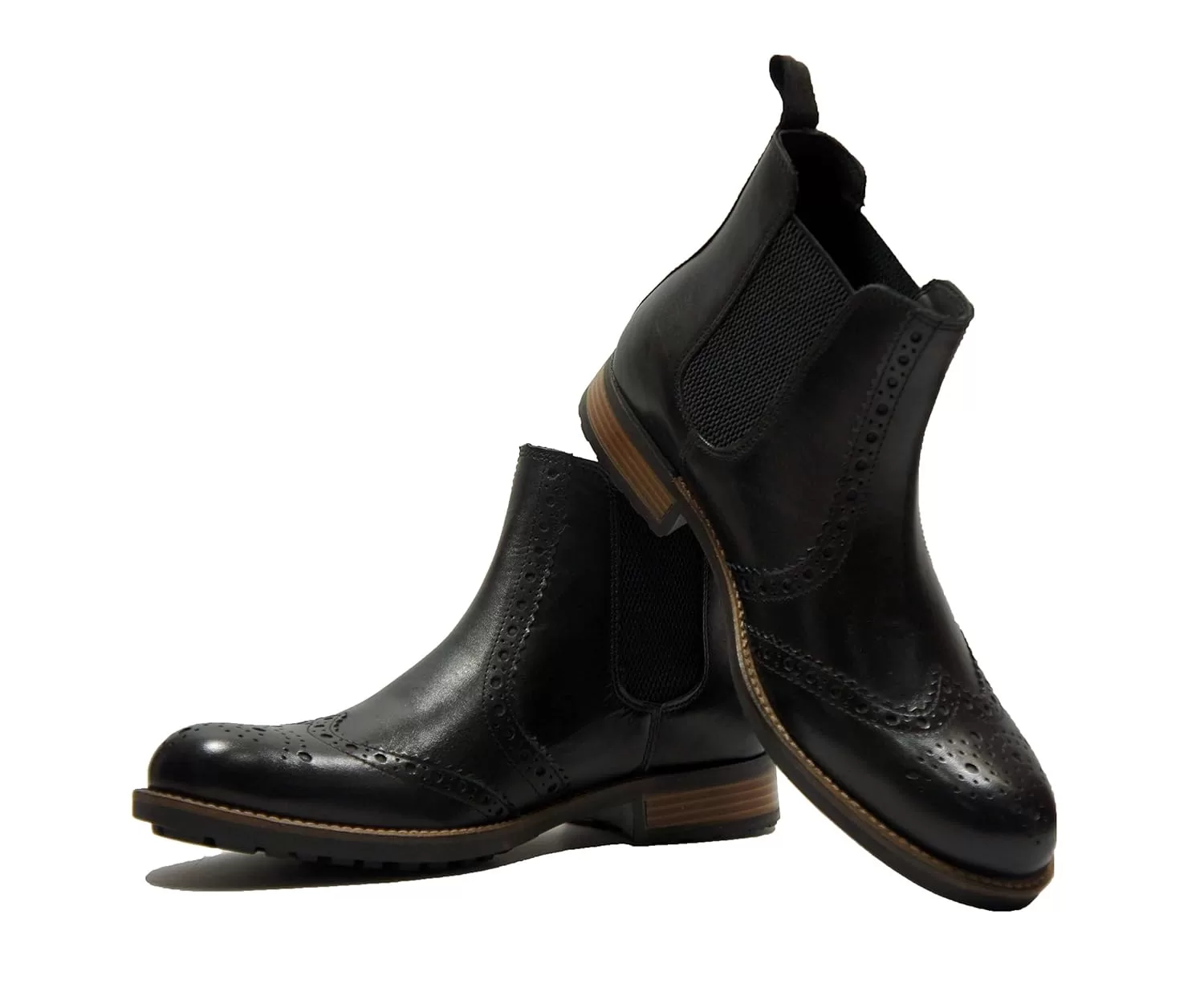 HX London LEATHER BROGUE CHELSEA BOOT FOR MEN