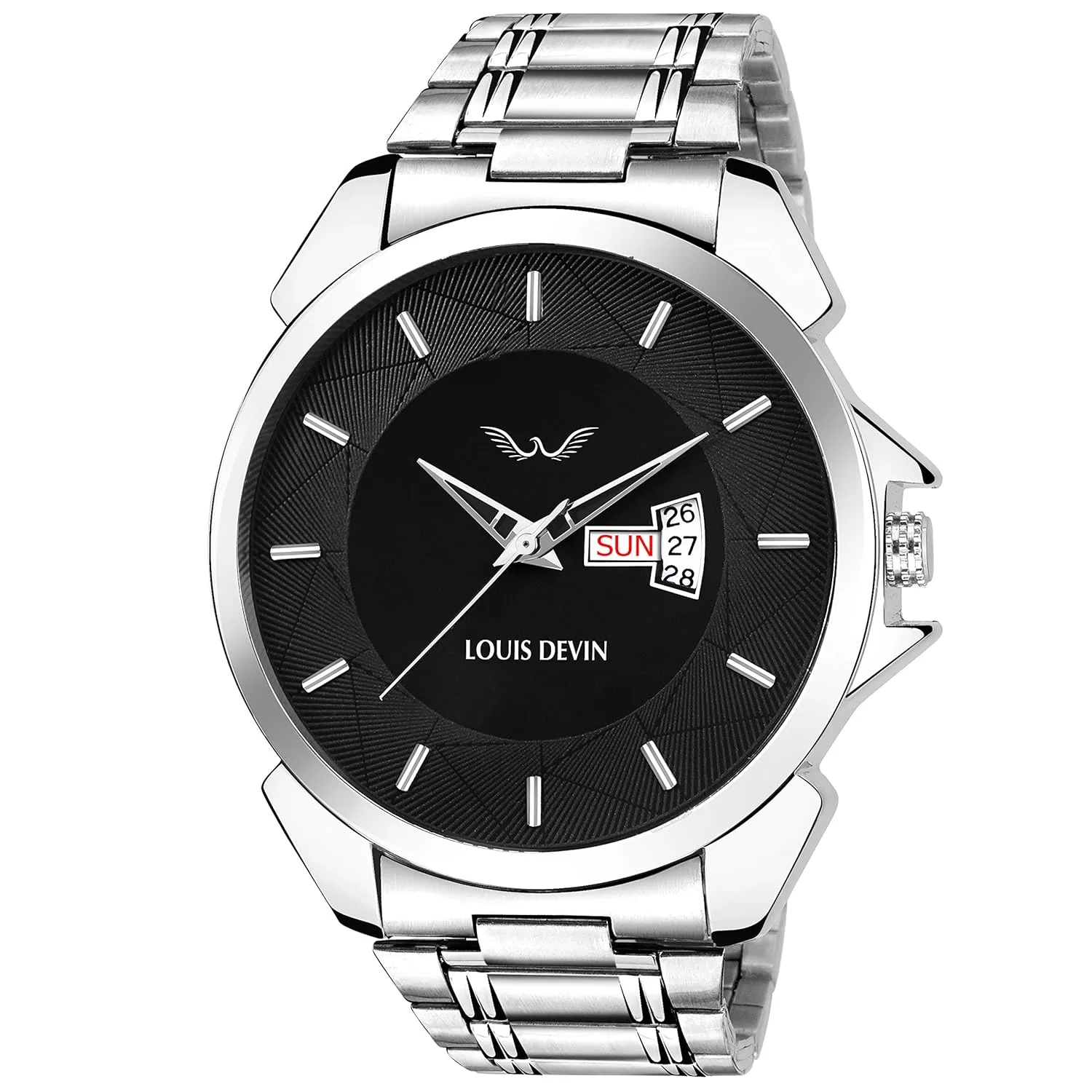 LOUIS DEVIN WT005 Stainless Steel Chain Analog Wrist Watch for Men