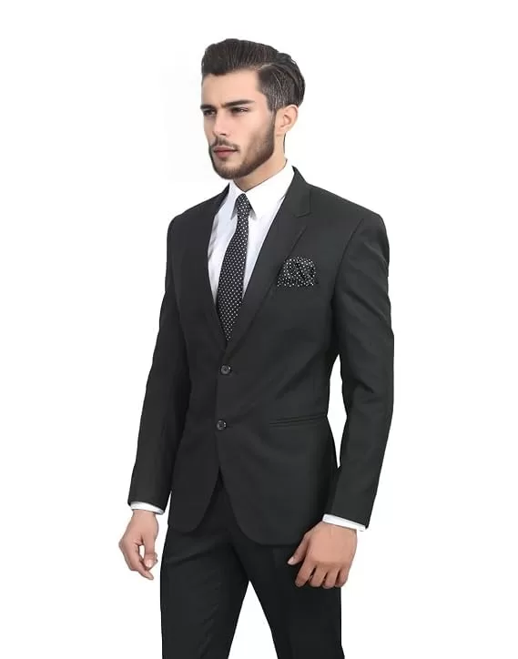 MANOXO Men Solid Single Breasted Blazer