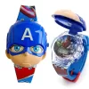 Matrix Kids Edition 3D Spiderman/Frozen/Ben 10/Hello Kitty/Iron Man Avenger Digital Watch for Kids with Music & Disco Lights (Boys & Girls)