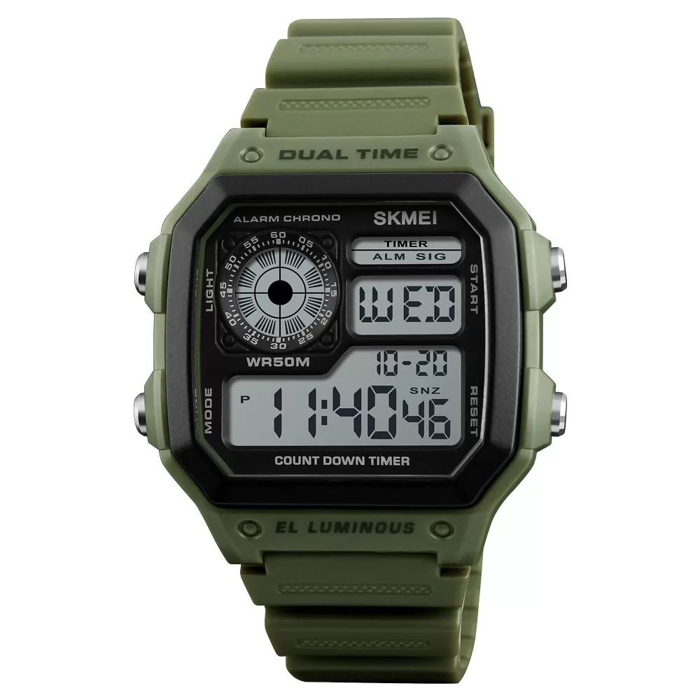 SKMEI Men’s Digital Sports Waterproof Wrist Watch with Dual Time Chronograph Countdown Alarm Backlight