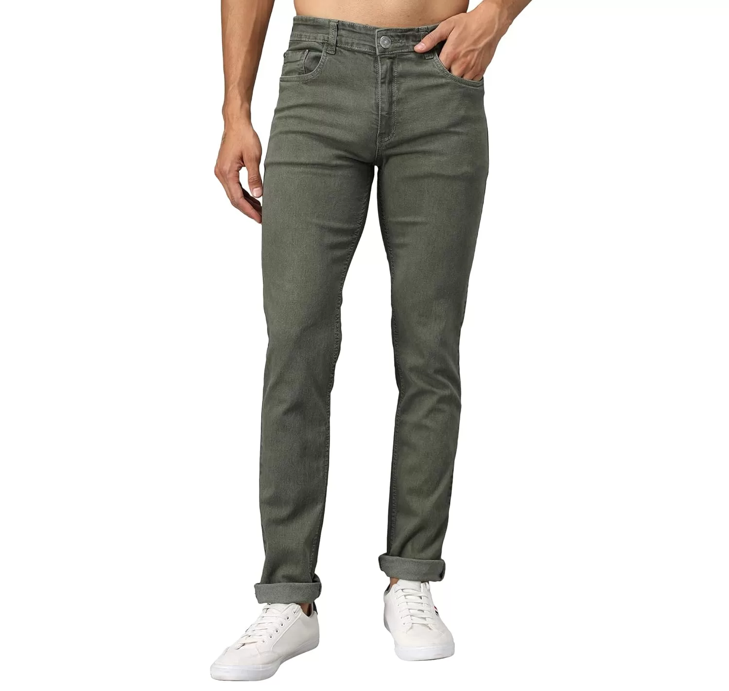 STUDIO NEXX Men’s Regular Fit Stretch Jeans