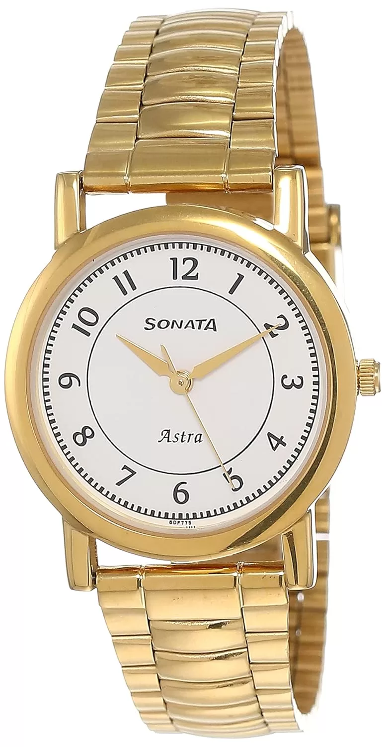 Sonata Analog White Dial Men’s Watch NM77049YM03/NN77049YM03