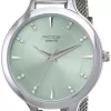 Sonata Poze Quartz Analog Green Dial Stainless Steel Strap Watch for Women-SP80015SM01