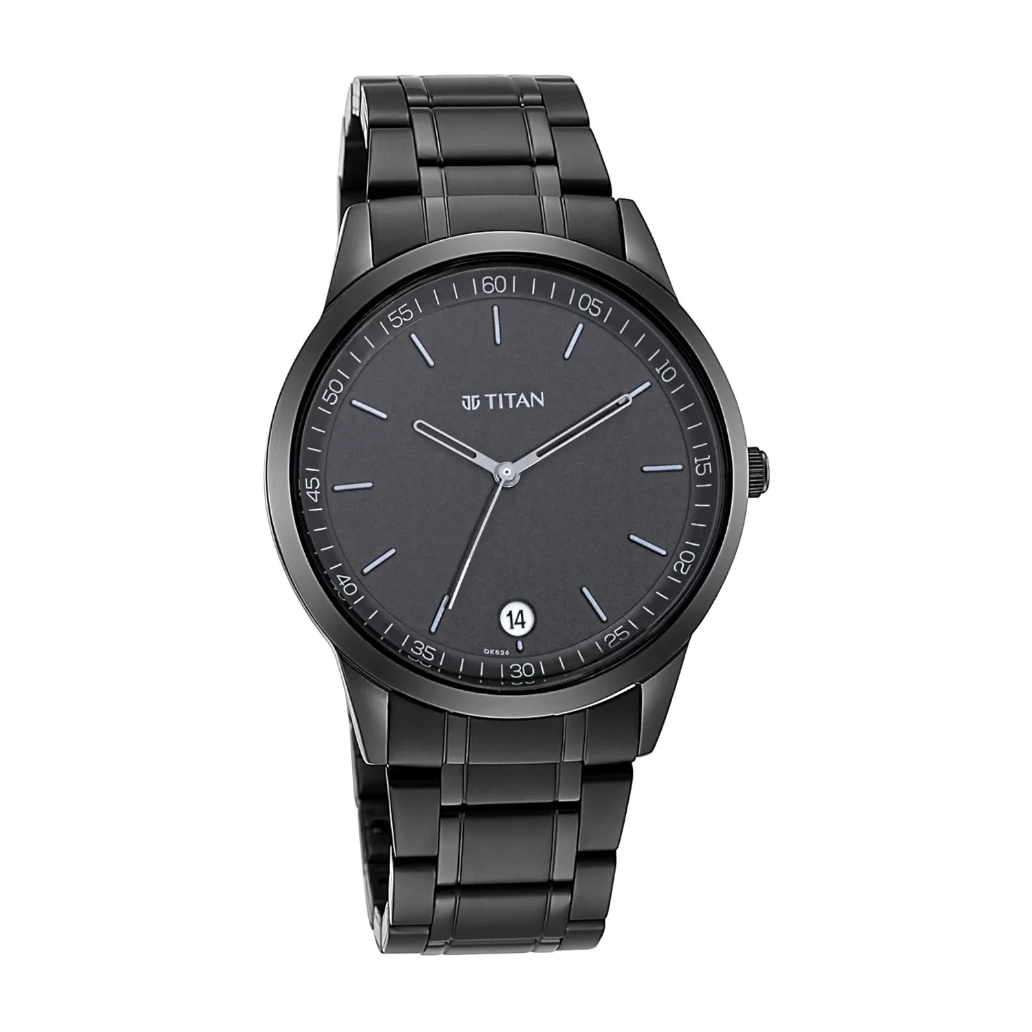 Titan Men’s Timeless Style Analog Watch: Refined Black Dial and Metal Strap-1806NM01