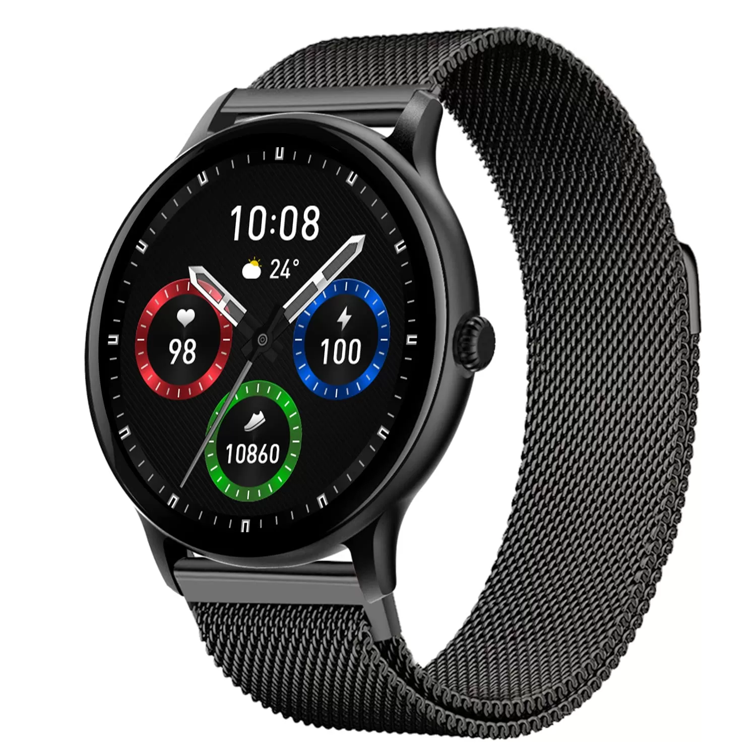 Fire-Boltt Phoenix Ultra Luxury Stainless Steel, Bluetooth Calling Smart Watch, AI Voice Assistant, Metal Body with 120+ Sports Modes, SpO2, Heart Rate Monitoring (Dark Grey)