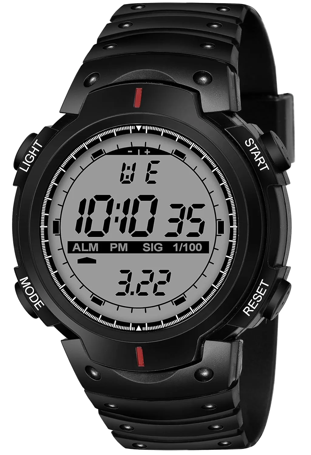 Acnos Polyurethane Premium Brand-A Teymex Digital Watch Shockproof Multi-Functional Automatic Grey Dial Black Strap Waterproof Digital Sports Watch For Men’s Kids Watch For Boys-Pack Of 1