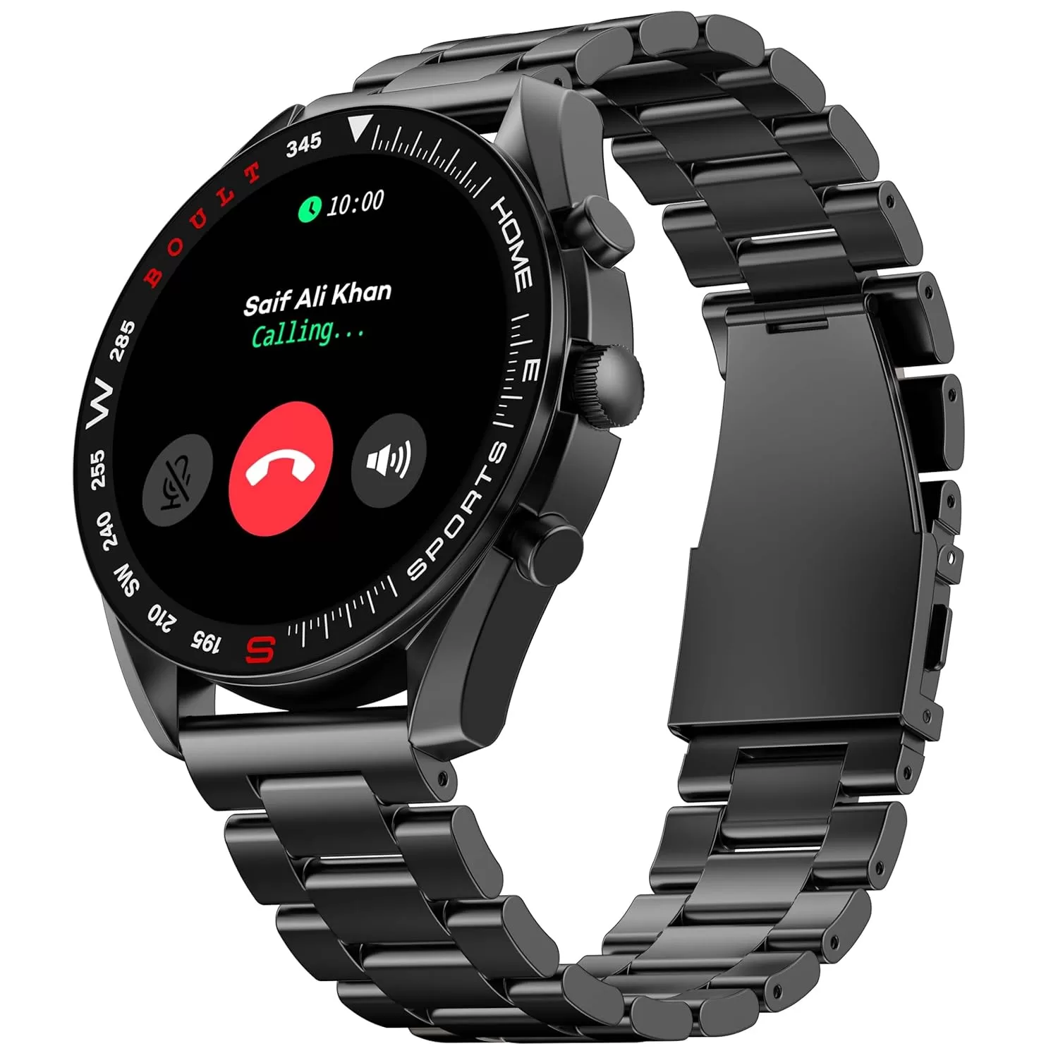 Boult Newly Launched Mirage Smart Watch 1.39”HD Screen, Bluetooth Calling, IP67, Zinc Alloy Frame, 500 Nits Brightness, AI Voice Assistant, SpO2 Monitoring, 120+ Sports Mode (Coal Black)