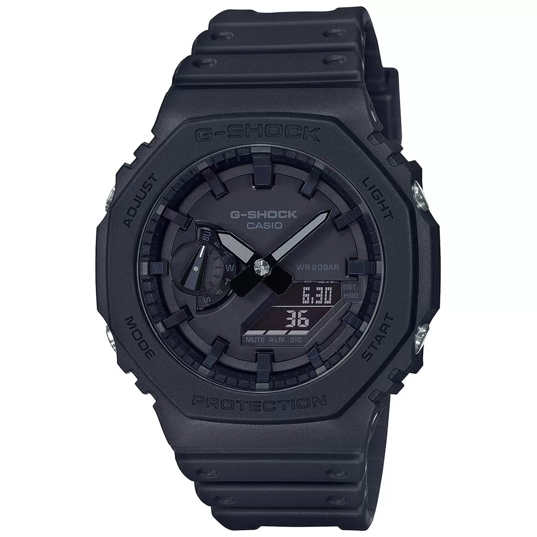 Casio G-Shock GA-2100-1A1DR Black Analog-Digital Dial Black Resin Strap Men’s Watch Shock and 200M Water Resistant G987