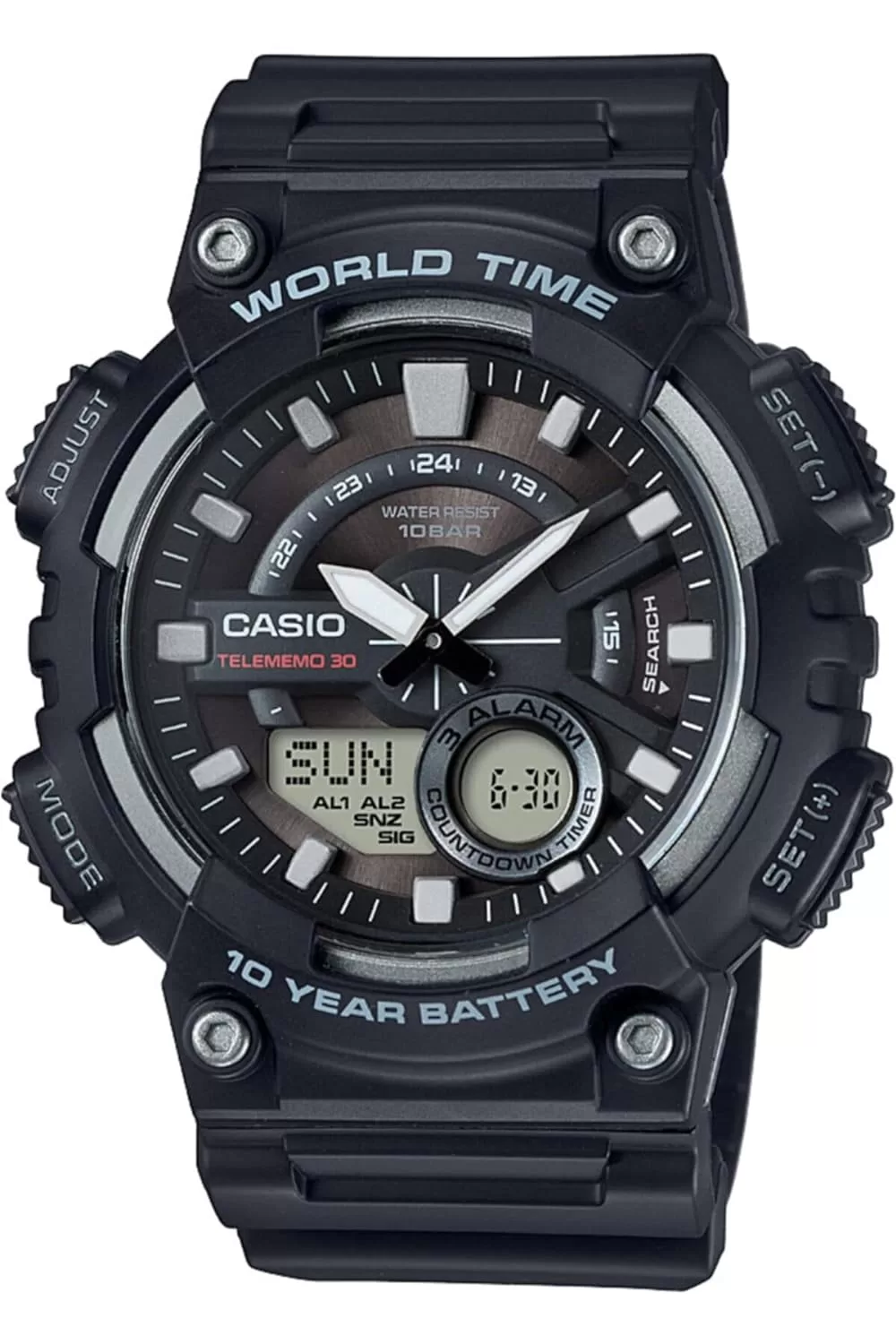 Casio Youth-Combination Analog-Digital Black Dial Men’s Watch – AEQ-110W-1AVDF (AD207)