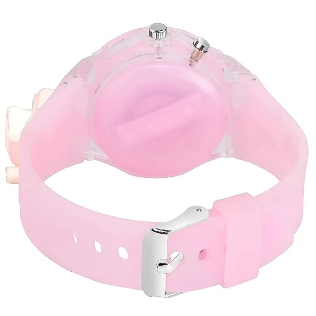 FASHRAMP 7 Color Glowing Disco Light Watch for Boys Girls with 3D Cute Cartoon on Strap Best Birthday Gift Kids Analouge Multi-Color Light Watch Age 3-13 Years