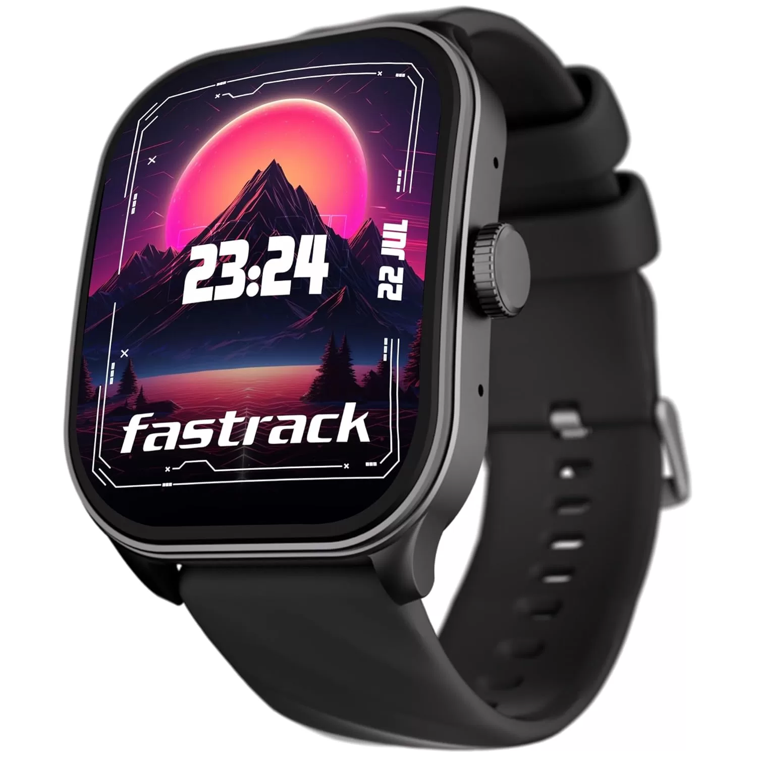 Fastrack Limitless Fs2 Pro Smart Watch, 1.96″ Super Amoled Arched Display with Functional Crown & Resolution of 410X502, Singlesync Bt Calling, 110+ Sports Modes, 200+ Smartwatch Faces (Black)