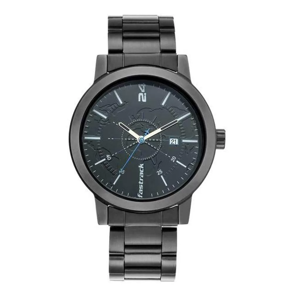 Fastrack Tripster Stainless Steel Analog Black Dial Men’s Watch-Nn3245Nm01/Np3245Nm01