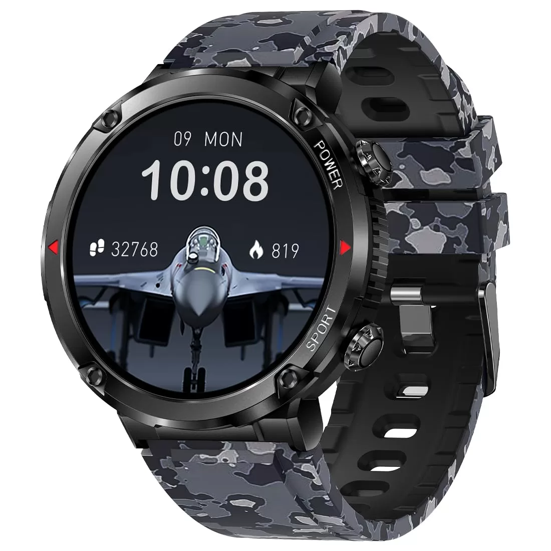 Fire-Boltt Armour, Sporty Rugged Outdoor Smart Watch with a 1.6″ High-Resolution HD Display, Shockproof Metal Body, Bluetooth Calling 600 mAh Battery