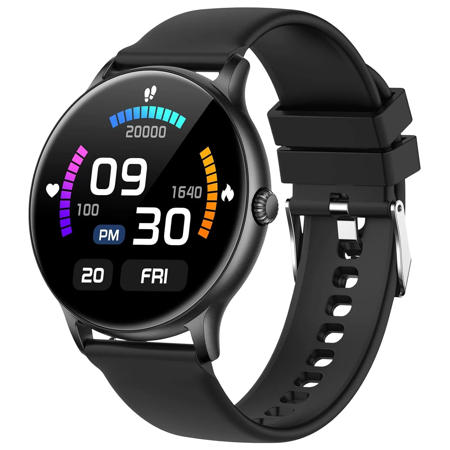 Fire-Boltt Phoenix Smart Watch with Bluetooth Calling 1.3,120+ Sports Modes, 240 * 240 PX High Res with SpO2, Heart Rate Monitoring & IP67 Rating (Black)