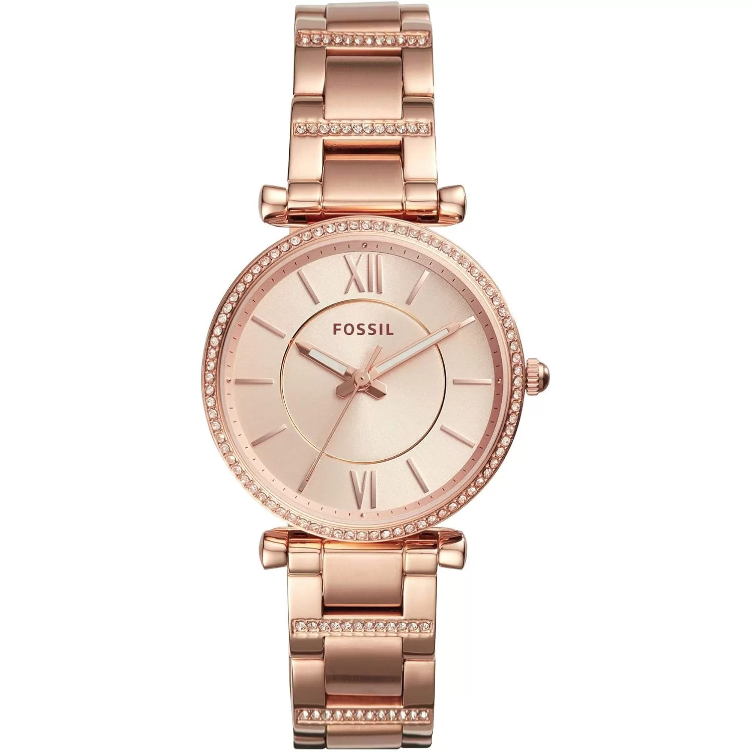 Fossil Analog Rose Gold Dial and Band Women’s Stainless Steel Watch-ES4301