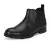 HiREL'S Men's Genuine Leather Hand Painted Chelsea Boots/Two Tone Effect/Patina Finish