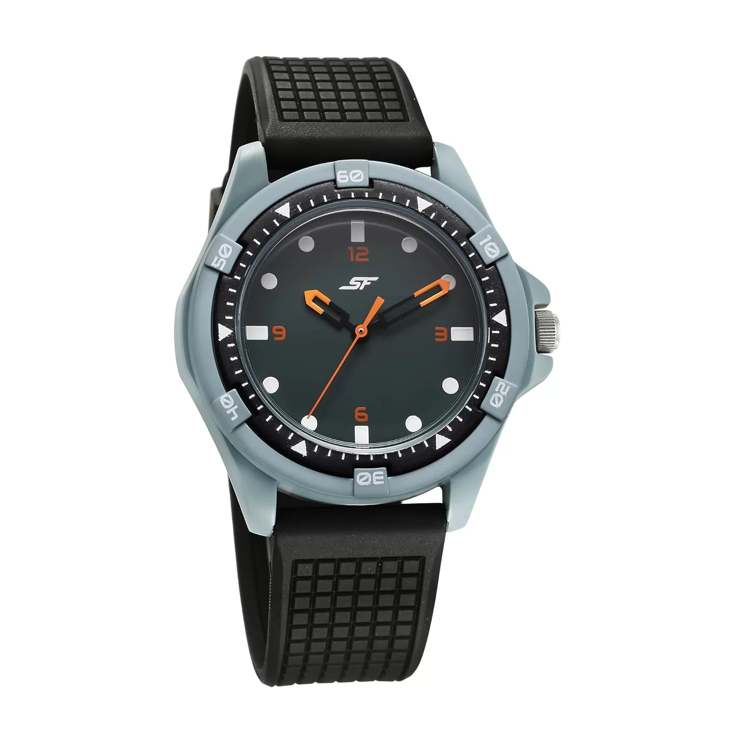 SF Sporty Grey Dial Polyurethane Strap Watch for Men-7930PP24W