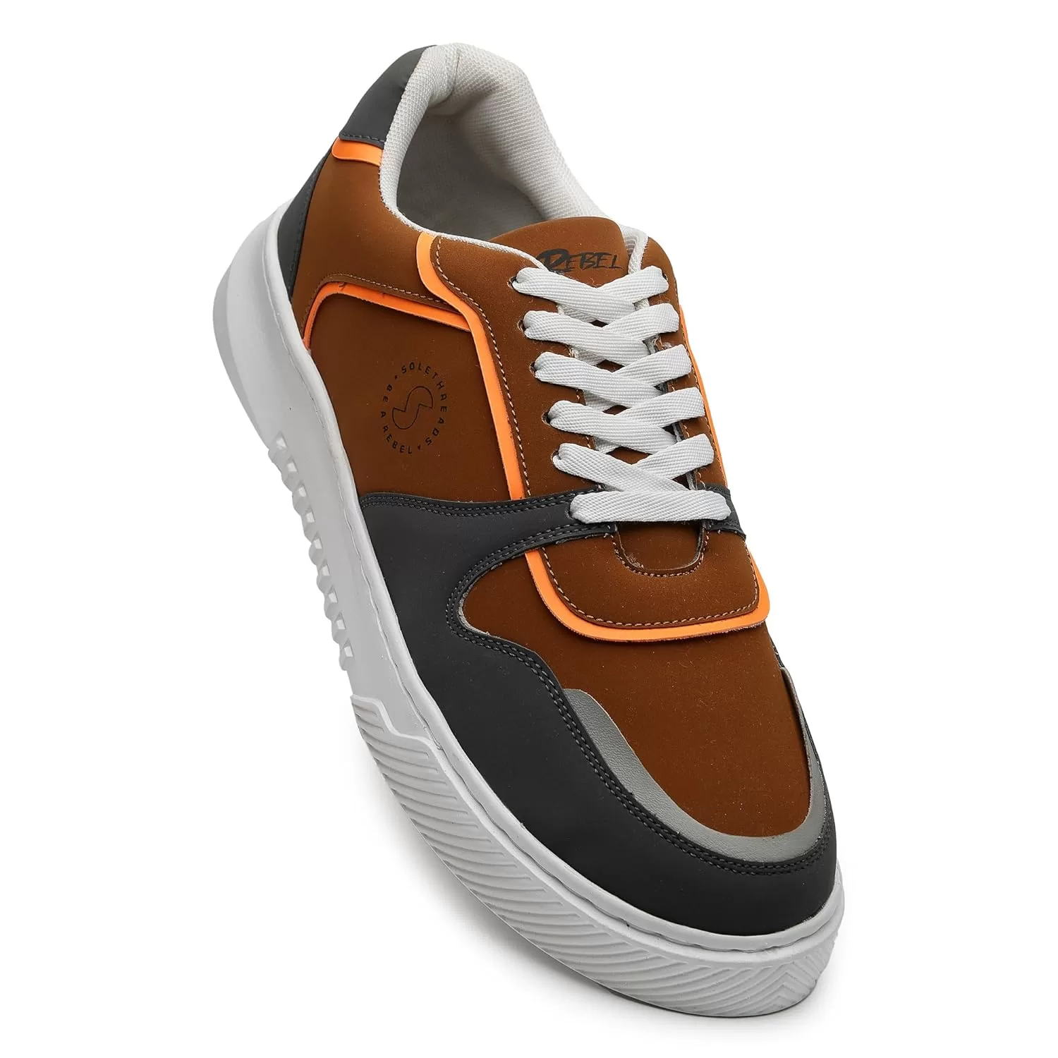 SOLETHREADS Retro Sneakers for Men|Casual Shoes|Comfortable|Stylish|Trendy| Lightweight Lace-up Shoes for Men