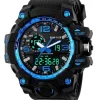 Shocknshop Analog Digital Sports Black Dial Multi Functional Mens Boys Watch -SK08