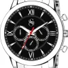 Shocknshop Analog Silver Stainless Steel Chain Wrist Watch for Men Boys -WCH69