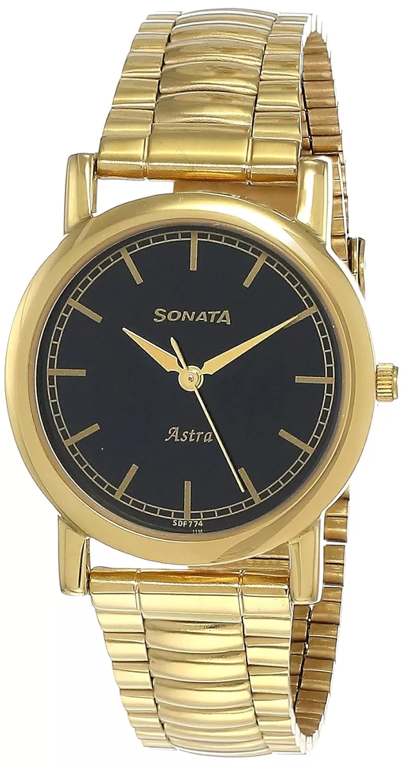 Sonata Analog Black Dial Men’s Watch NM77049YM02/NN77049YM02