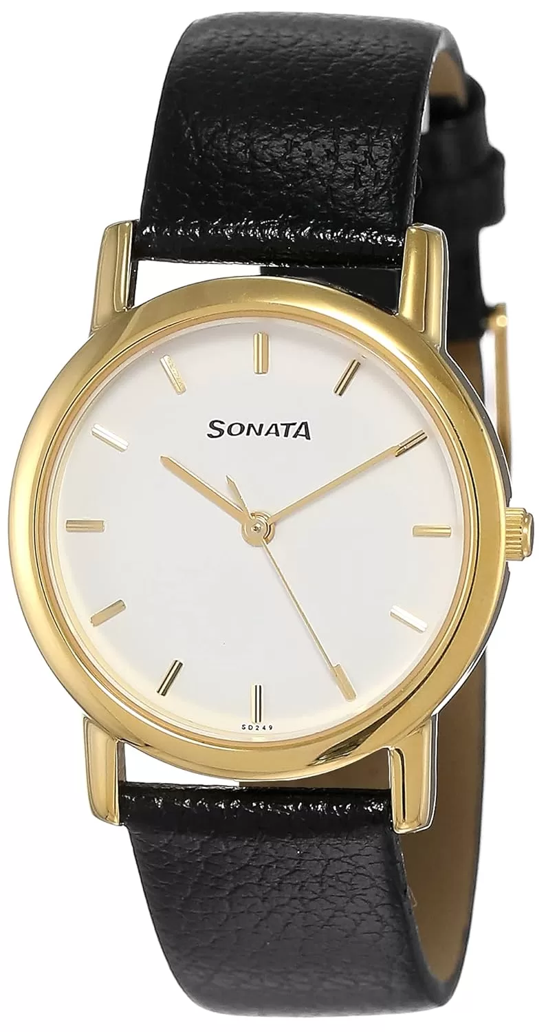 Sonata Analog White Dial Men’s Watch -NJ7987YL02W