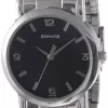 Sonata Classic Quartz Analog Black Dial Silver Stainless Steel Strap Watch for Men-NS7987SM07W