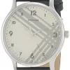 Sonata Men Leather Smart Plaid Analog White Dial Watch-Nn77105Sl01W/Np77105Sl01W, Band Color-Black