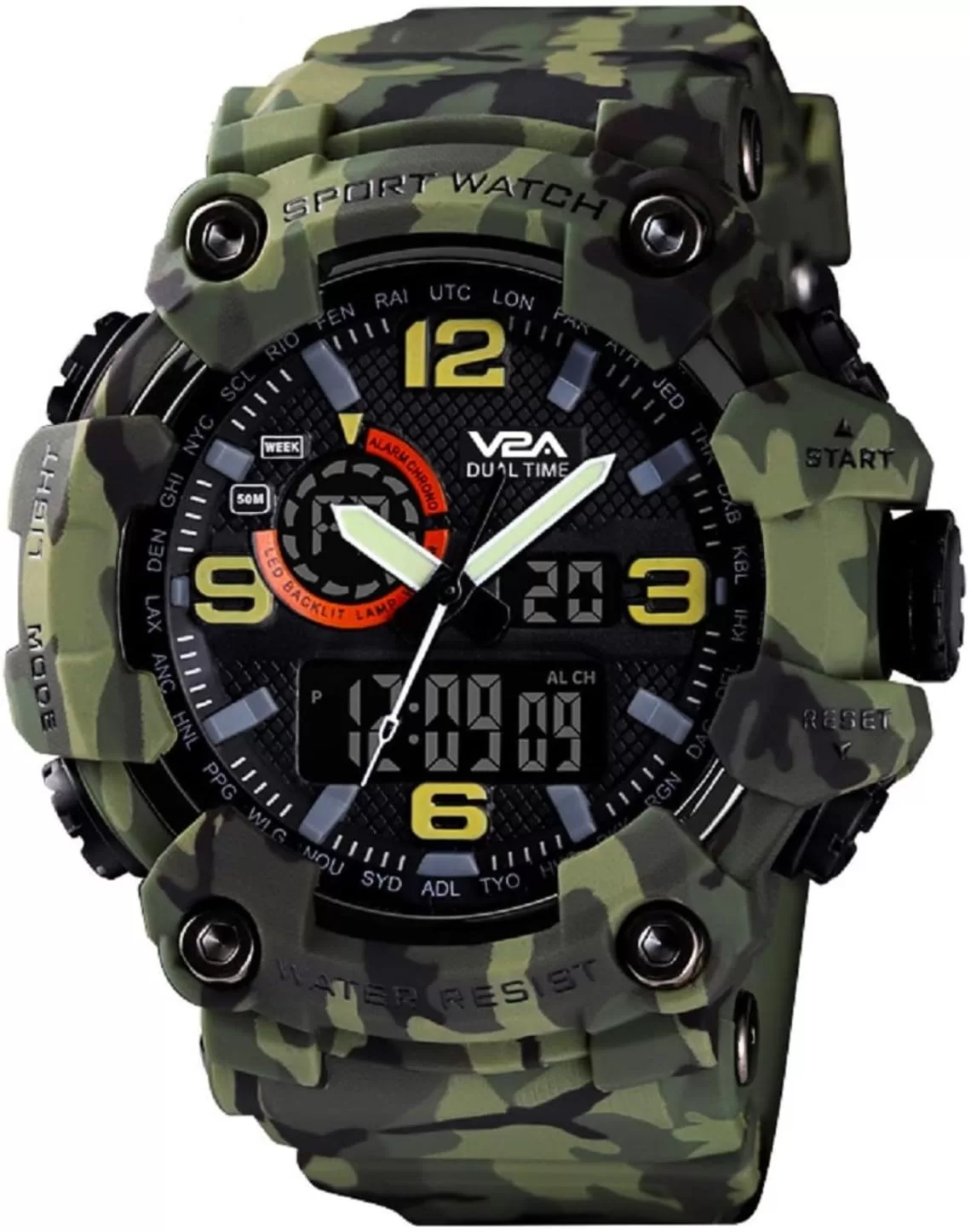 V2A Cammando Midnight Black Analog Digital Sport Watches for Men’s and Boys