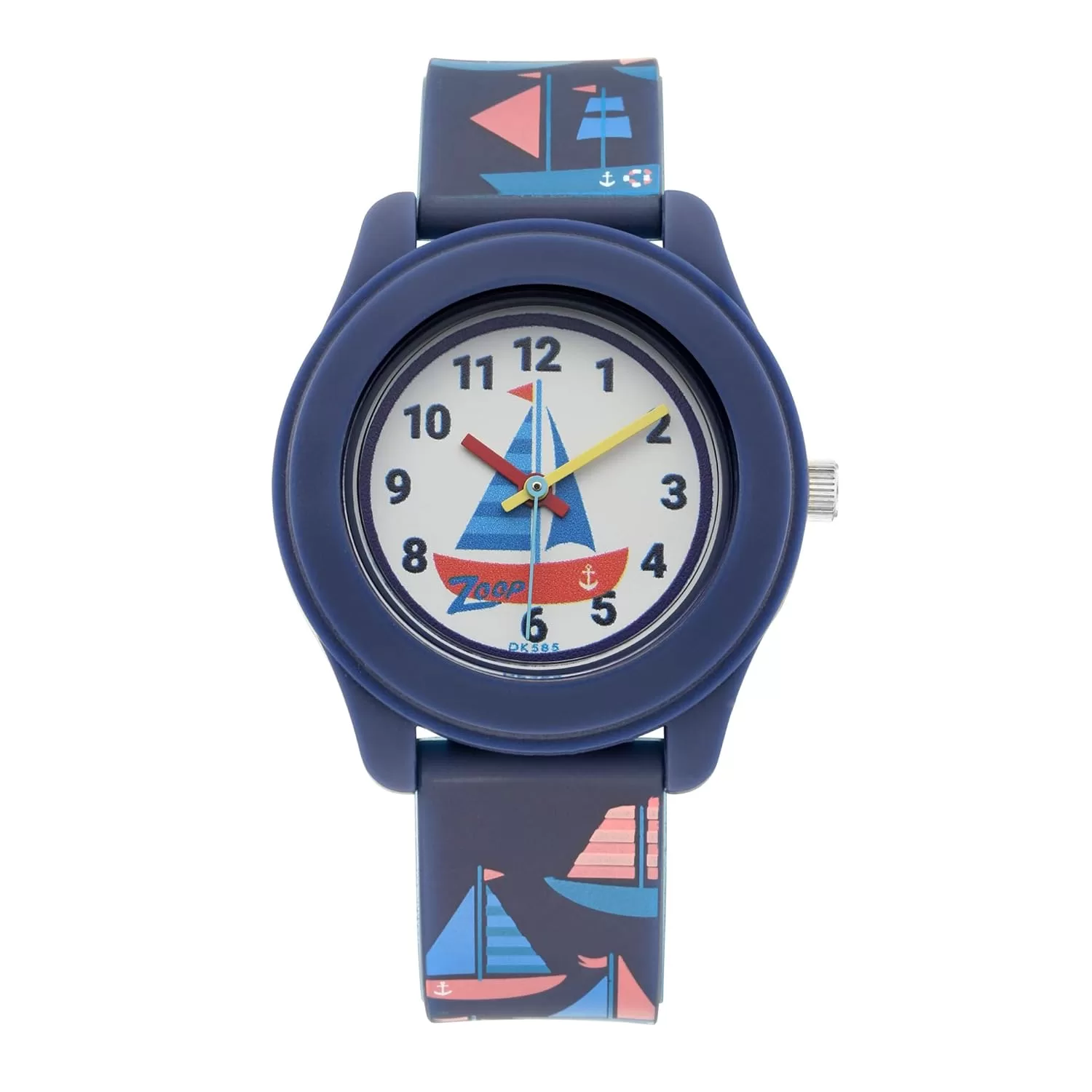 Zoop Silicone Analog White Dial Unisex-Child Watch-26019Pp01